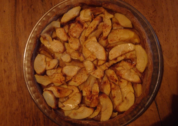 Pissaladière pommes, coing, cannelle